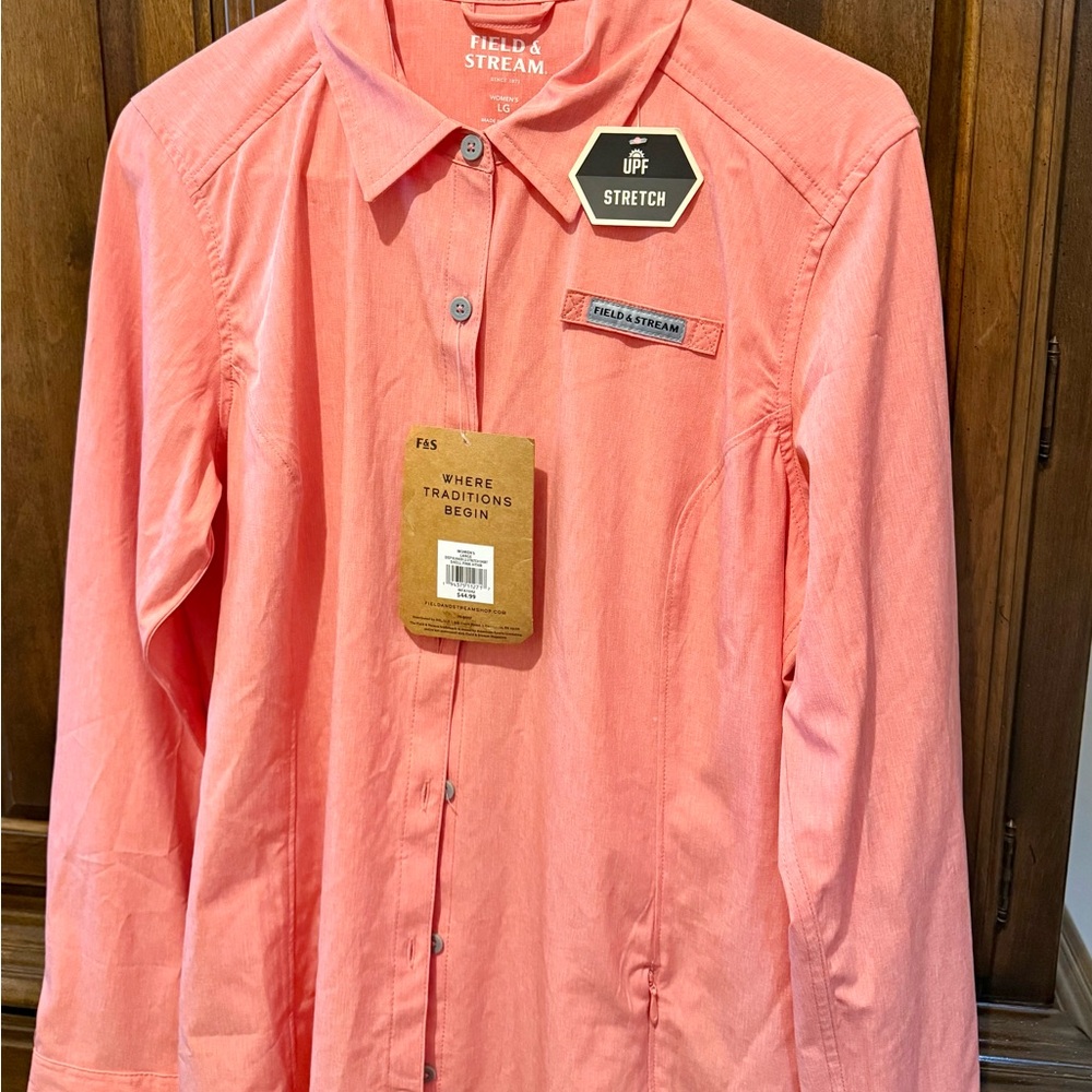 Field & Stream Salmon Button Down Shirt